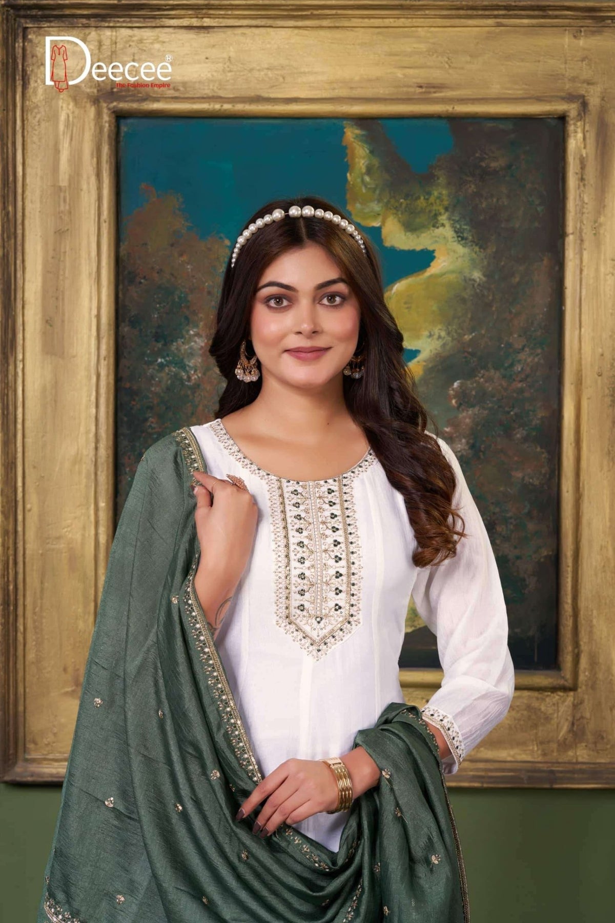 Dee Cee Kalash Vichitra Silk Anarkali Kurti Pant Dupatta Set - Amrah Wholesale