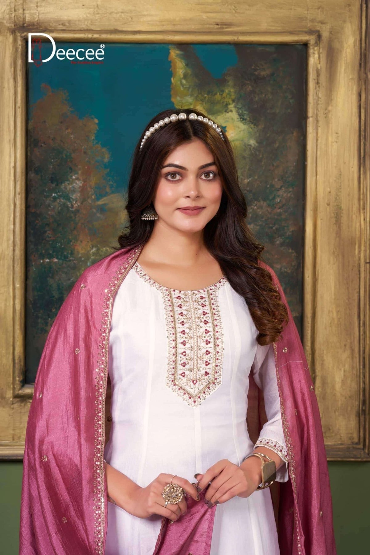Dee Cee Kalash Vichitra Silk Anarkali Kurti Pant Dupatta Set - Amrah Wholesale