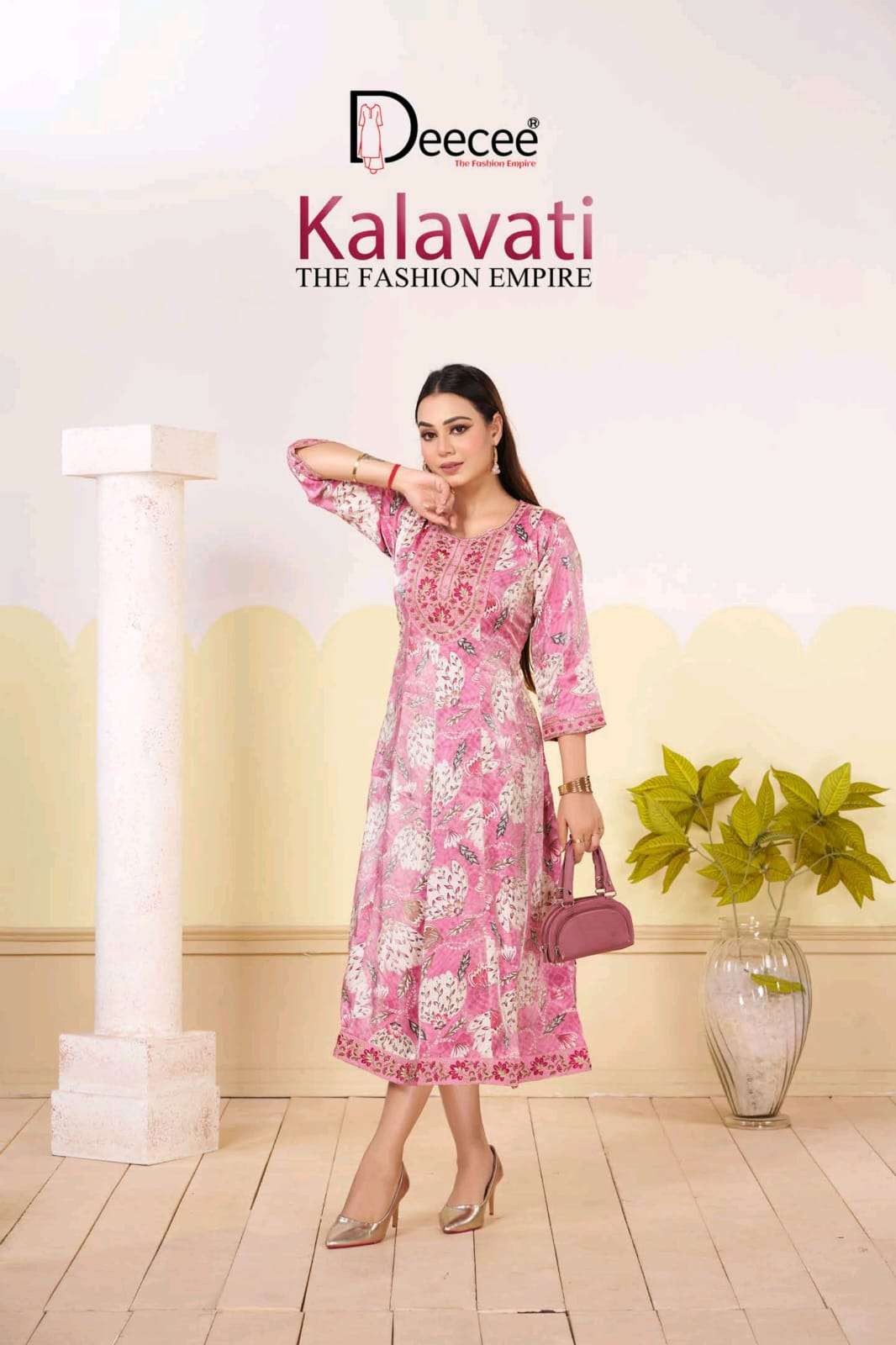 Dee Cee Kalavati Roman Glass Printed Stitched Kurti Wholesale Collection