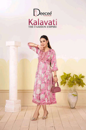 Dee Cee Kalavati Roman Glass Printed Stitched Kurti Wholesale Collection