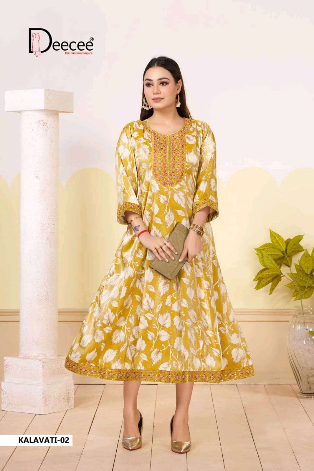 Dee Cee Kalavati Roman Glass Printed Stitched Kurti Wholesale Collection