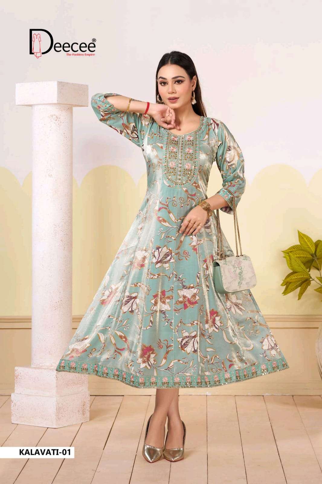 Dee Cee Kalavati Roman Glass Printed Stitched Kurti Wholesale Collection