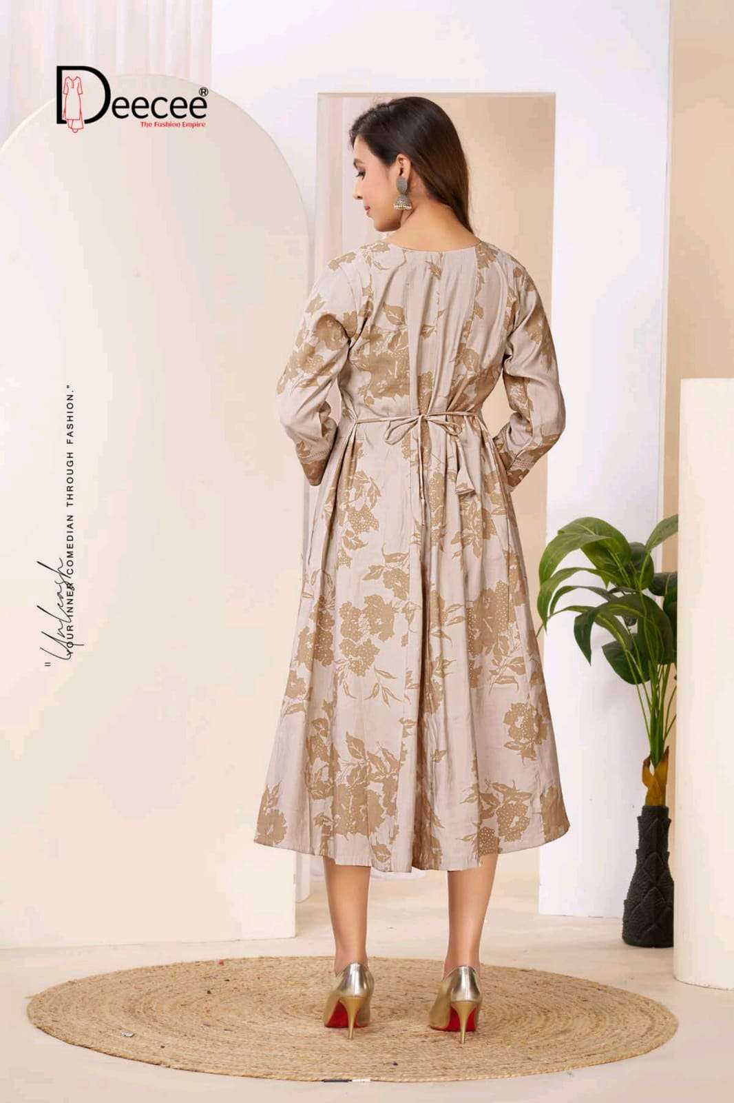 Dee Cee Meraki Roman Silk Embroidered Kurti
