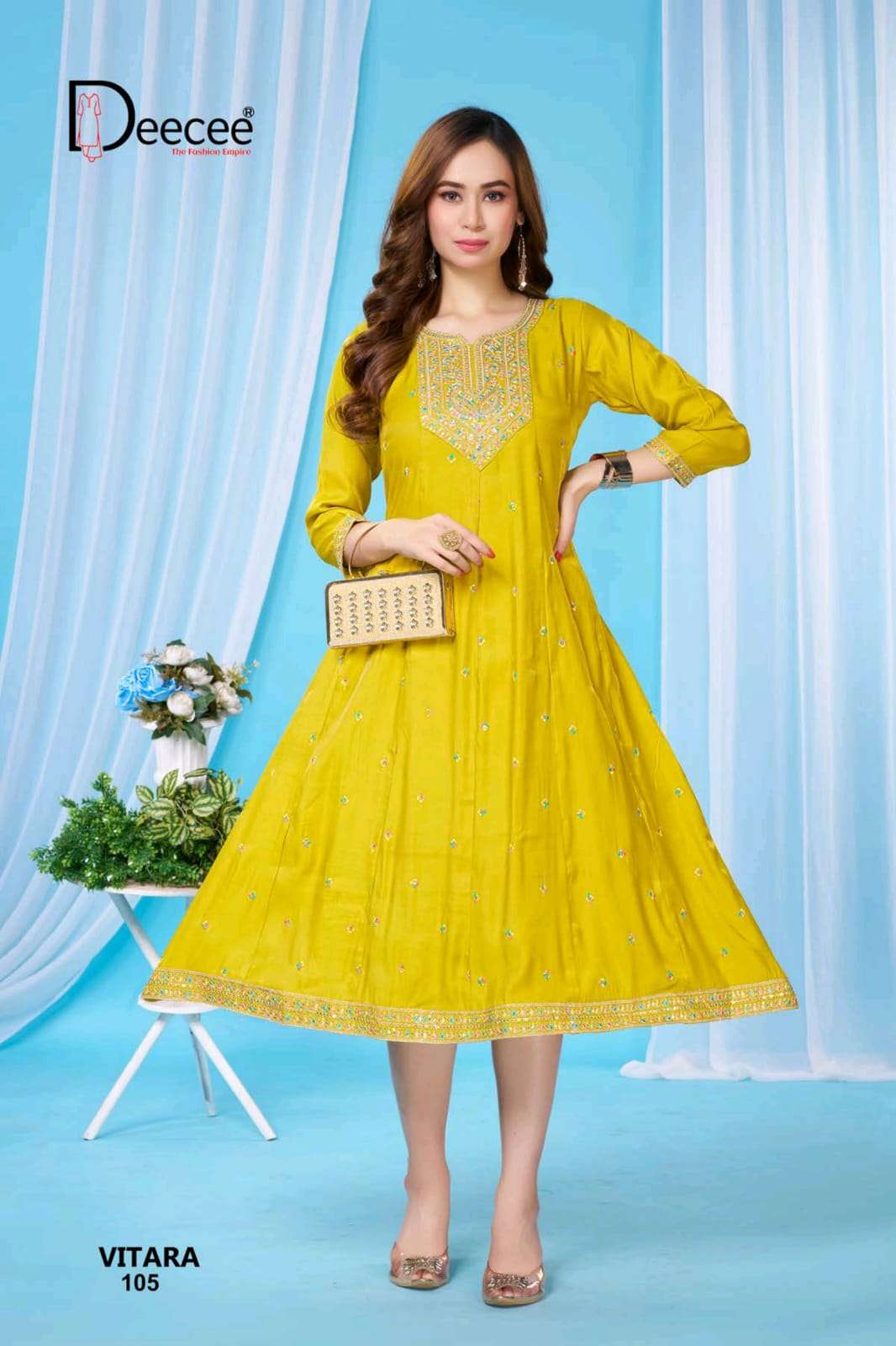 Dee Cee Vitara Premium Kali Style Flared Kurti