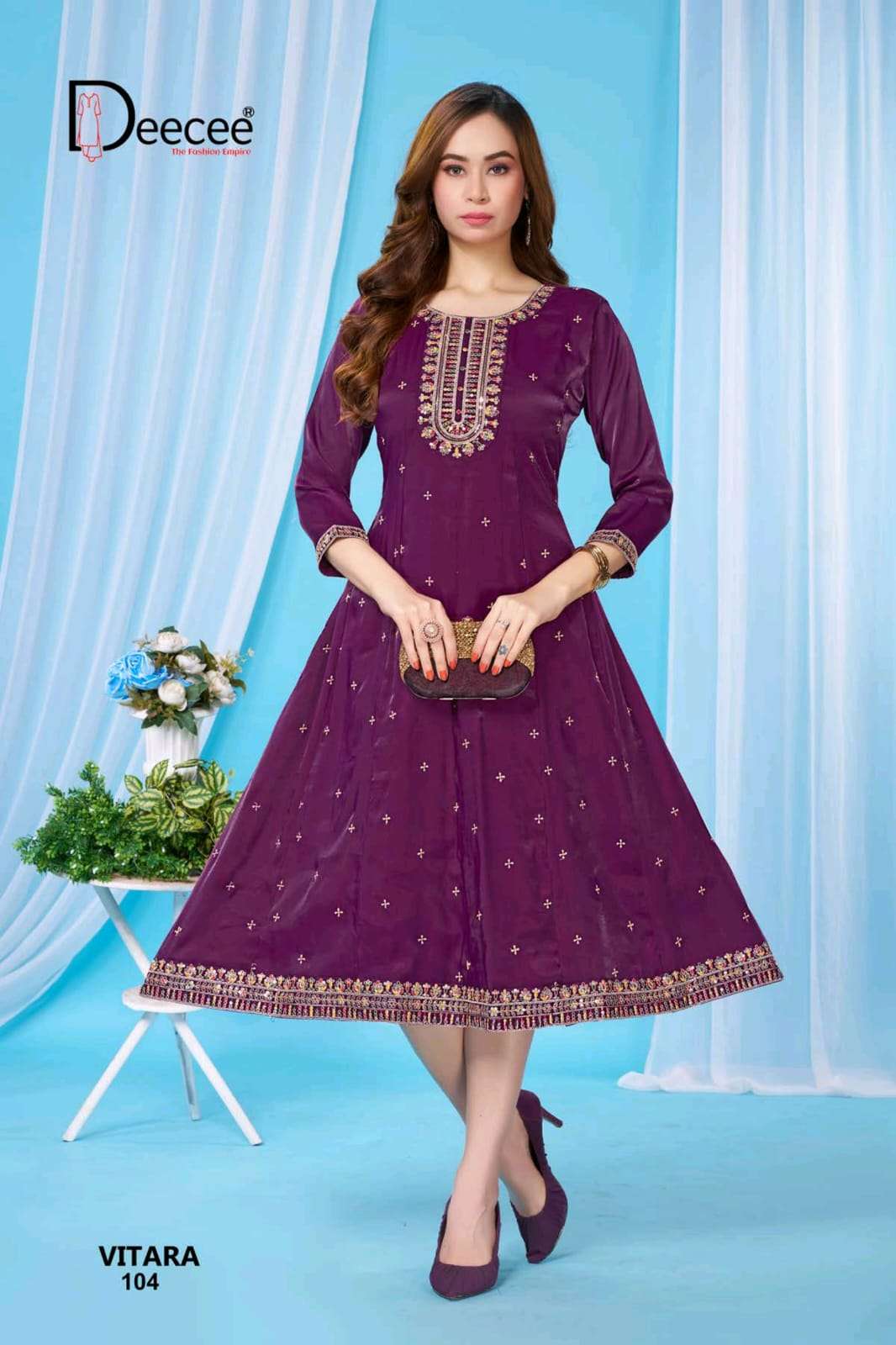 Dee Cee Vitara Premium Kali Style Flared Kurti
