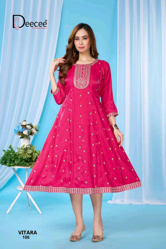 Dee Cee Vitara Premium Kali Style Flared Kurti