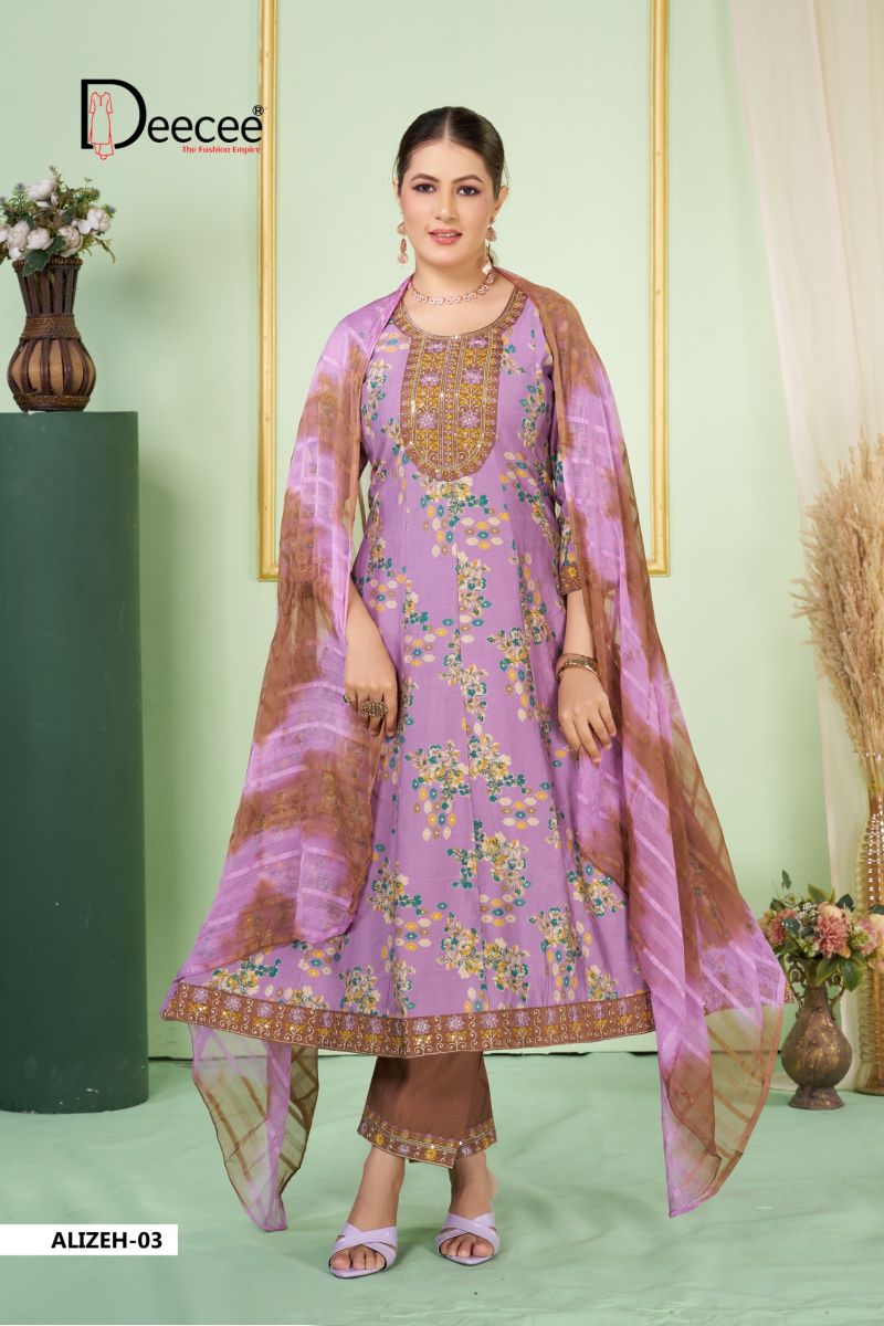 DEECEE ALIZEH Fancy Printed Anarkali Suit Set