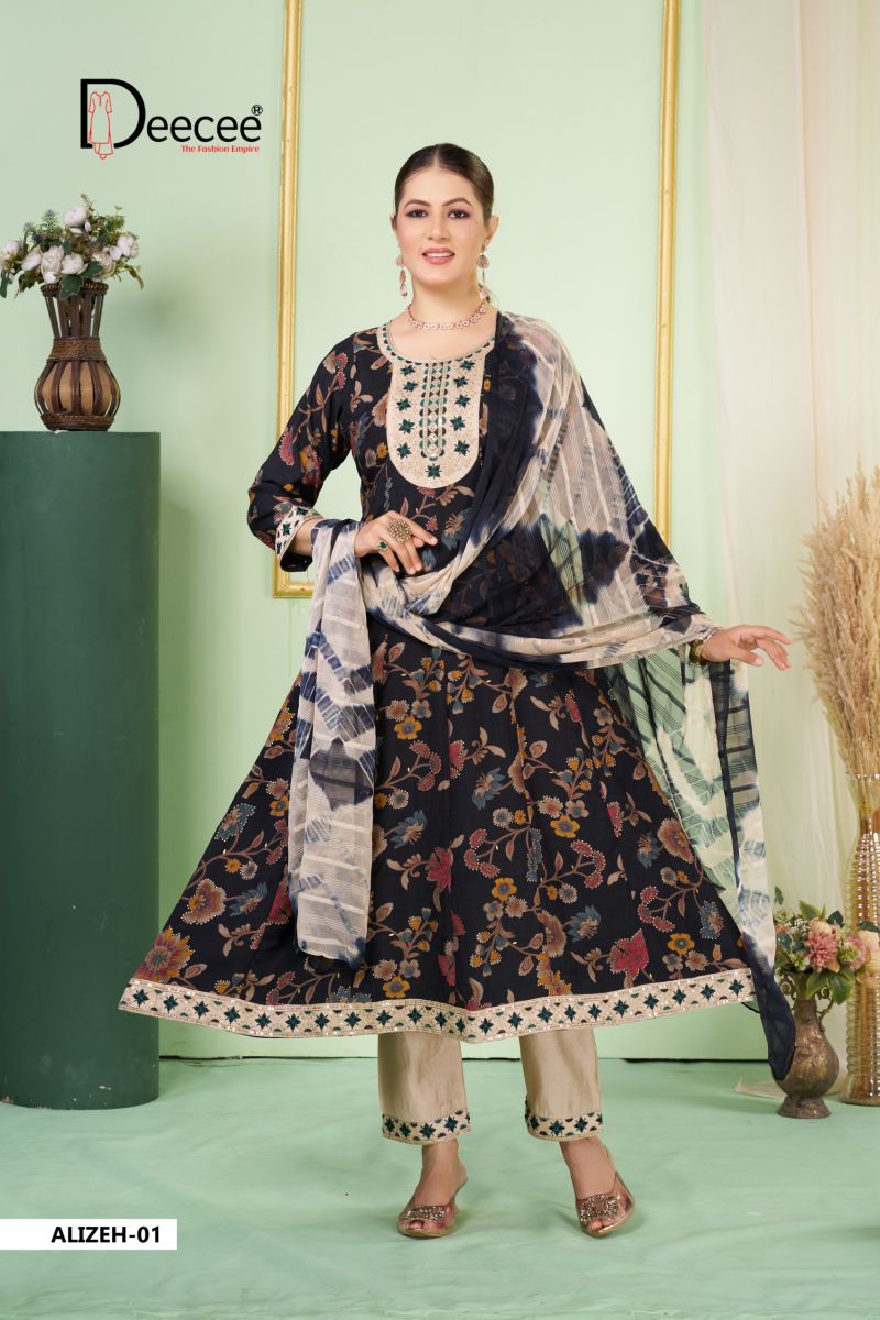 DEECEE ALIZEH Fancy Printed Anarkali Suit Set