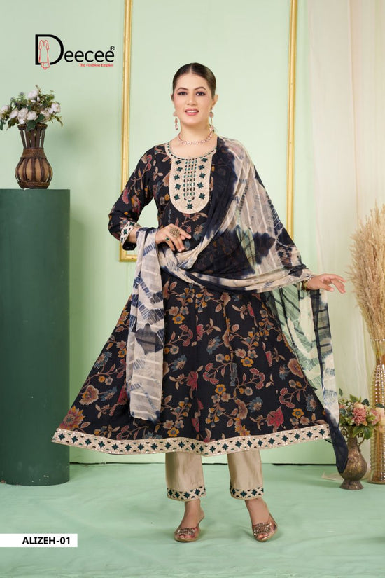 DEECEE ALIZEH Fancy Printed Anarkali Suit Set