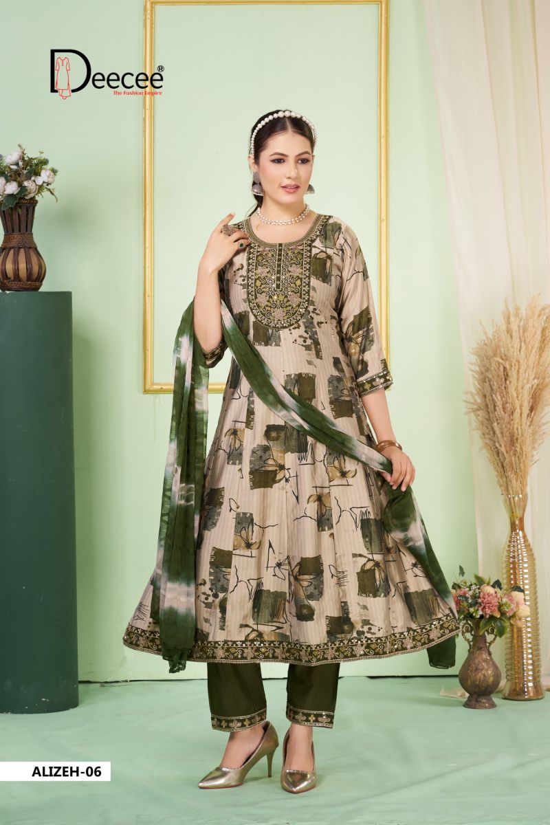 DEECEE ALIZEH Fancy Printed Anarkali Suit Set