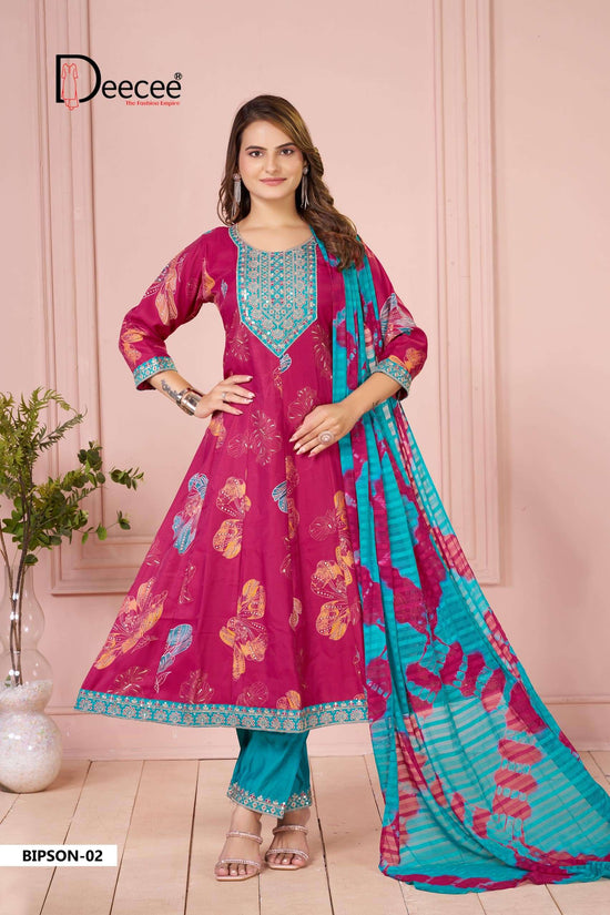 DEECEE BIPSON - 14 Fancy Printed Punjabi Anarkali Suit Set