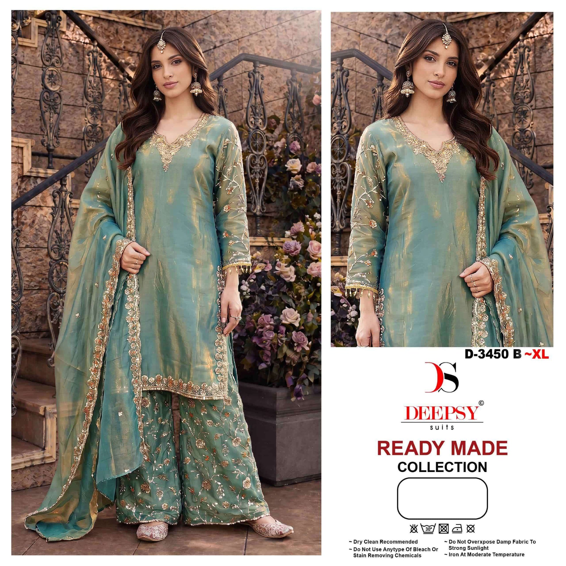 Deepsy Suit D-3450 Satin Embroidered Pakistani Suit Set