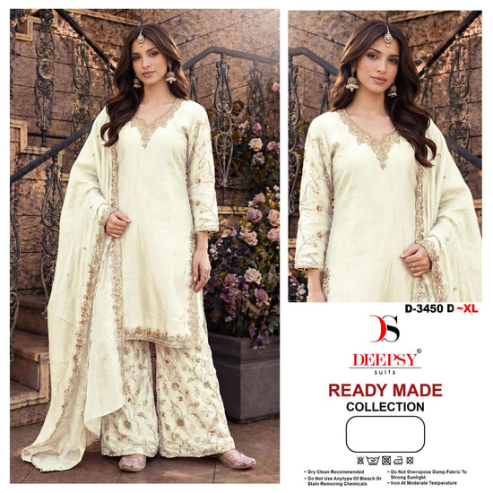 Deepsy Suit D-3450 Satin Embroidered Pakistani Suit Set