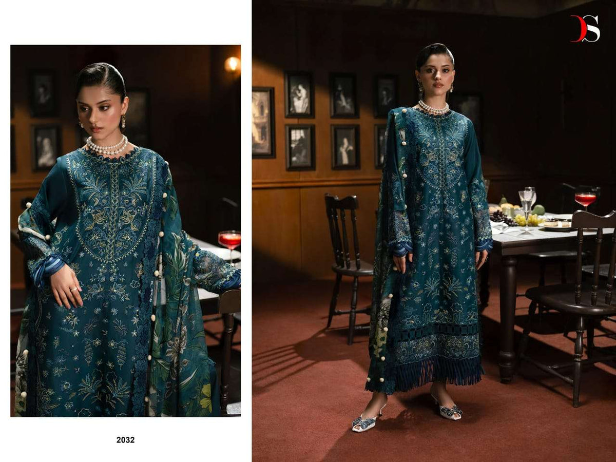 DEEPSY SUIT JADE LE-PREMIER Premium Cotton Printed Pakistani Suit
