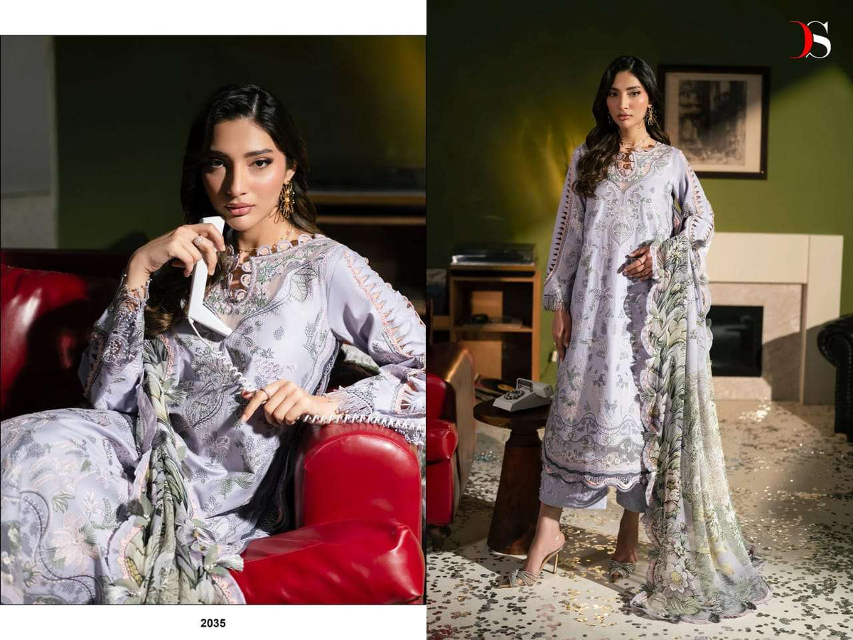 DEEPSY SUIT JADE LE-PREMIER Premium Cotton Printed Pakistani Suit