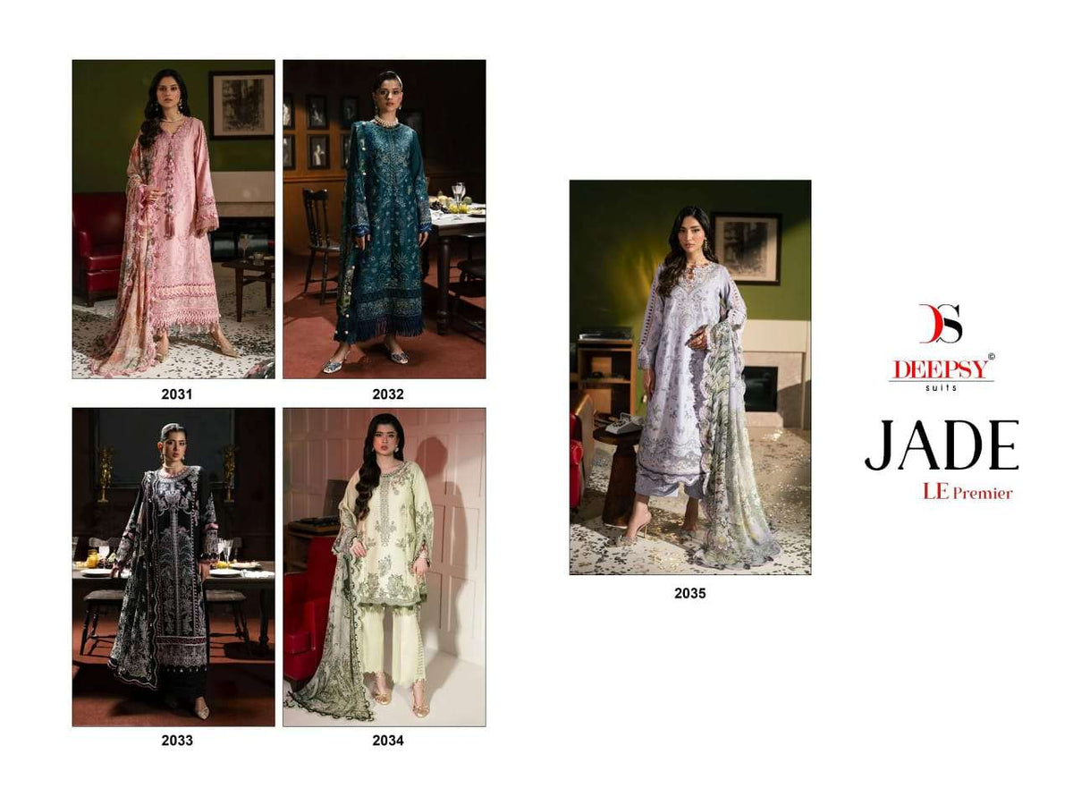 DEEPSY SUIT JADE LE-PREMIER Premium Cotton Printed Pakistani Suit