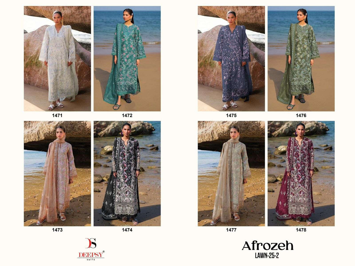 Deepsy Suit Afrozeh Lawn-25 Vol-02