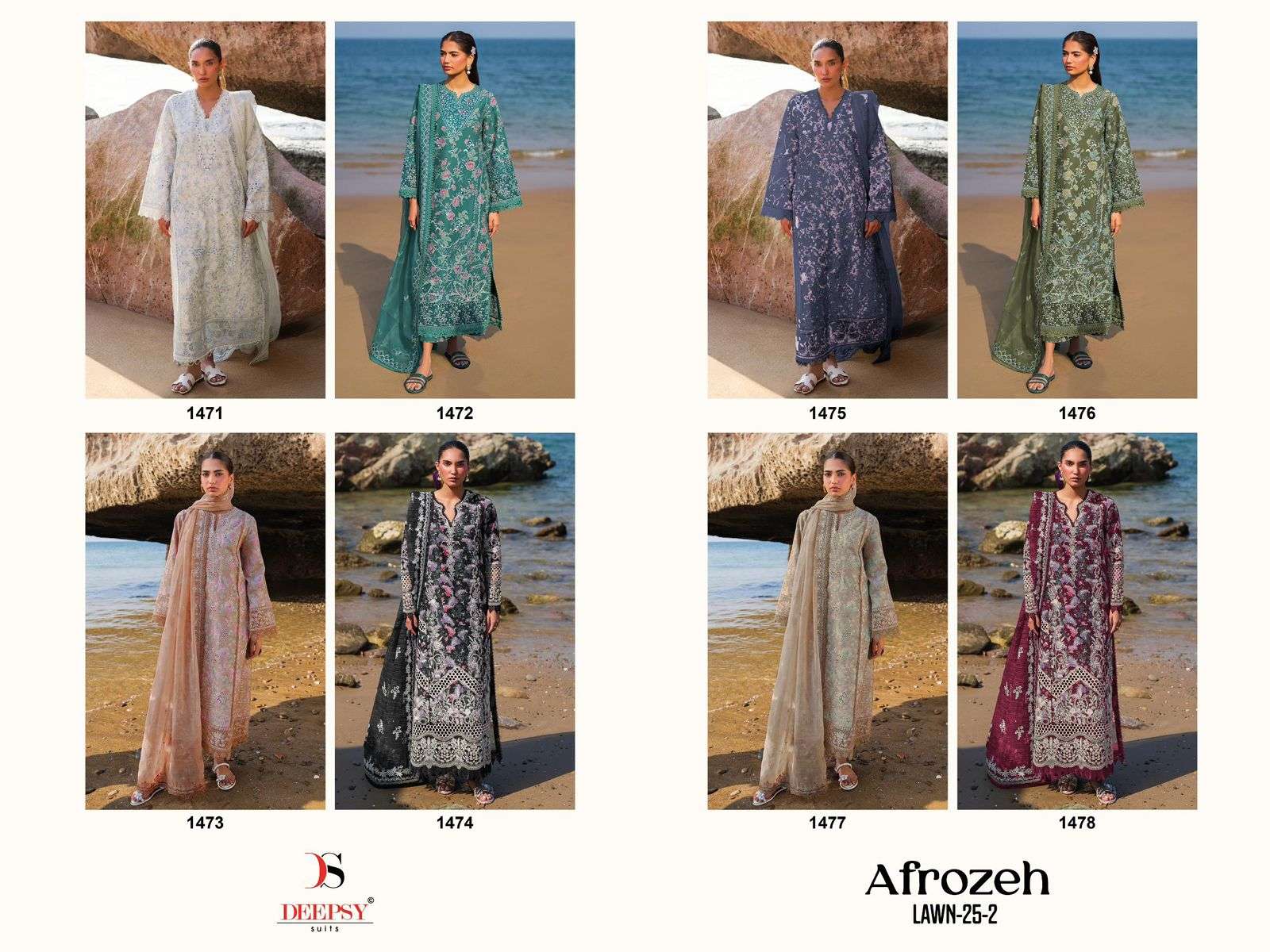Deepsy Suit Afrozeh Lawn-25 Vol-02