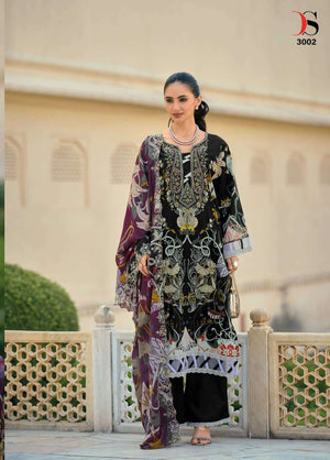 Deepsy Suit Bin Saeed Vol 3 Cotton Printed Embroidered Pakistani Suit