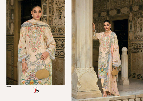 Deepsy Suit Bin Saeed Vol 3 Cotton Printed Embroidered Pakistani Suit