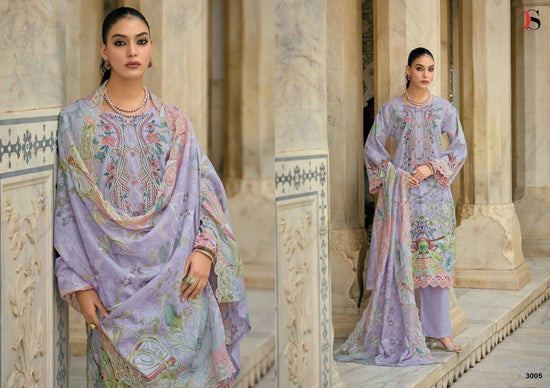 Deepsy Suit Bin Saeed Vol 3 Cotton Printed Embroidered Pakistani Suit