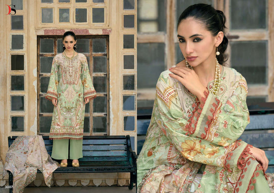 Deepsy Suit Bin Saeed Vol 3 Cotton Printed Embroidered Pakistani Suit
