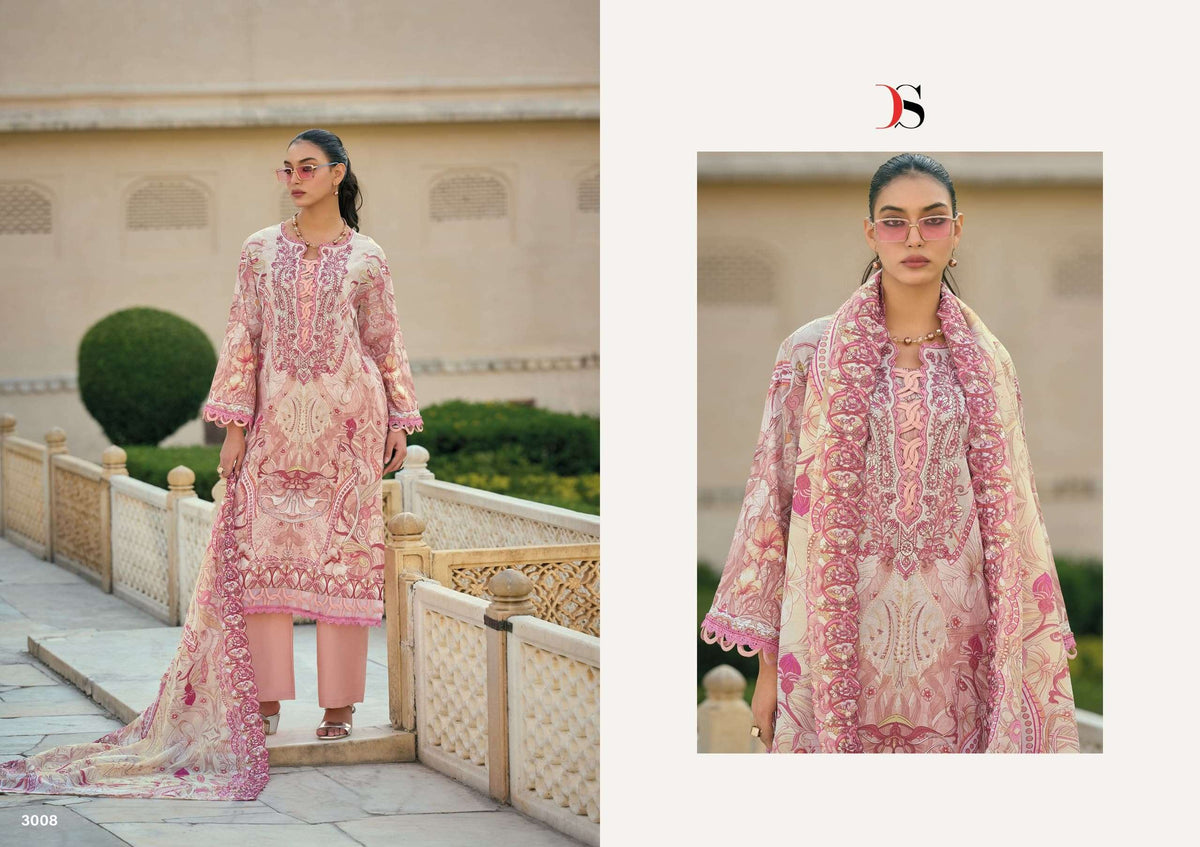 Deepsy Suit Bin Saeed Vol 3 Cotton Printed Embroidered Pakistani Suit