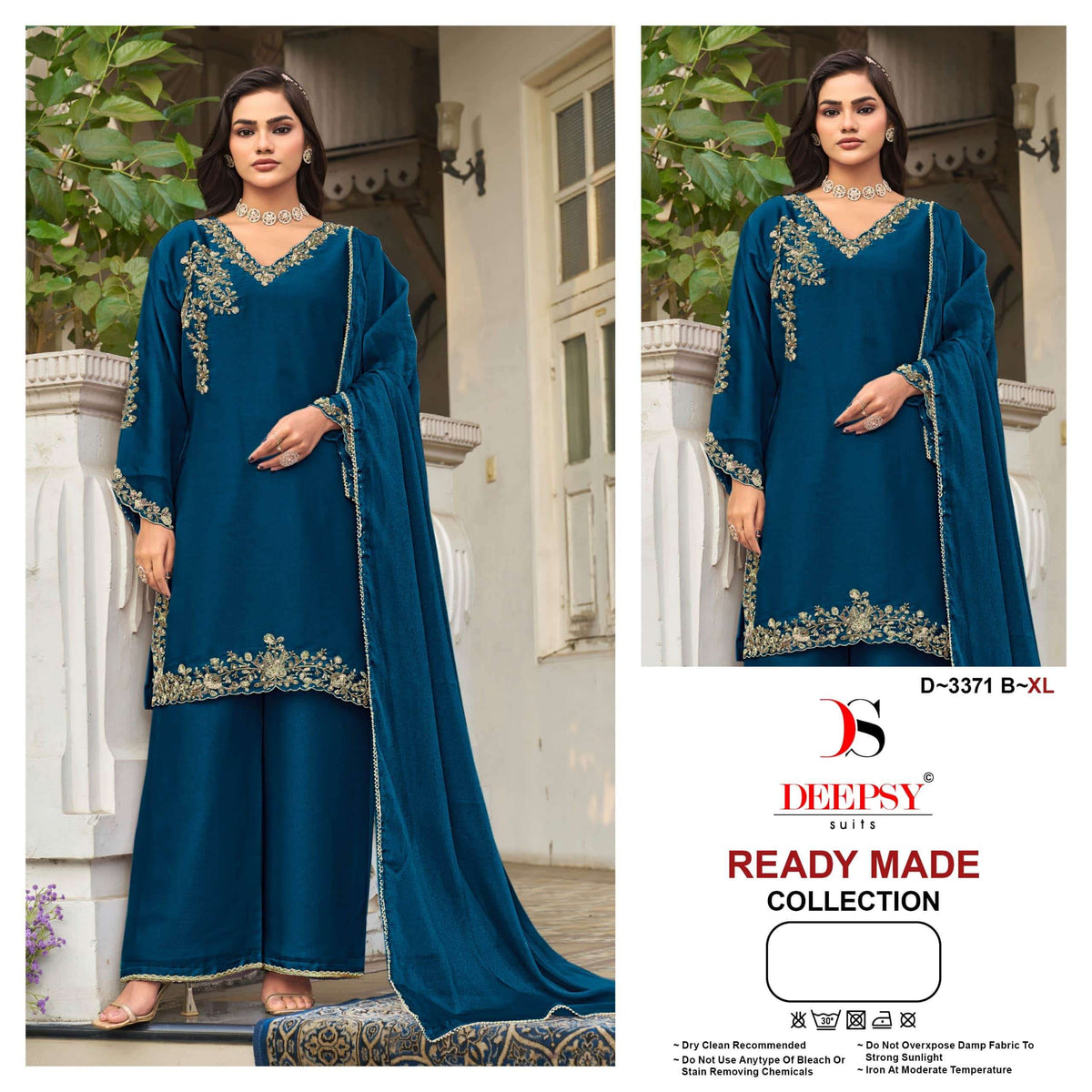 Deepsy Suit D-3371 Moss Embroidery Ready To Wear Suit