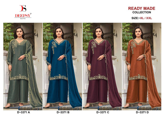 Deepsy Suit D-3371 Moss Embroidery Ready To Wear Suit