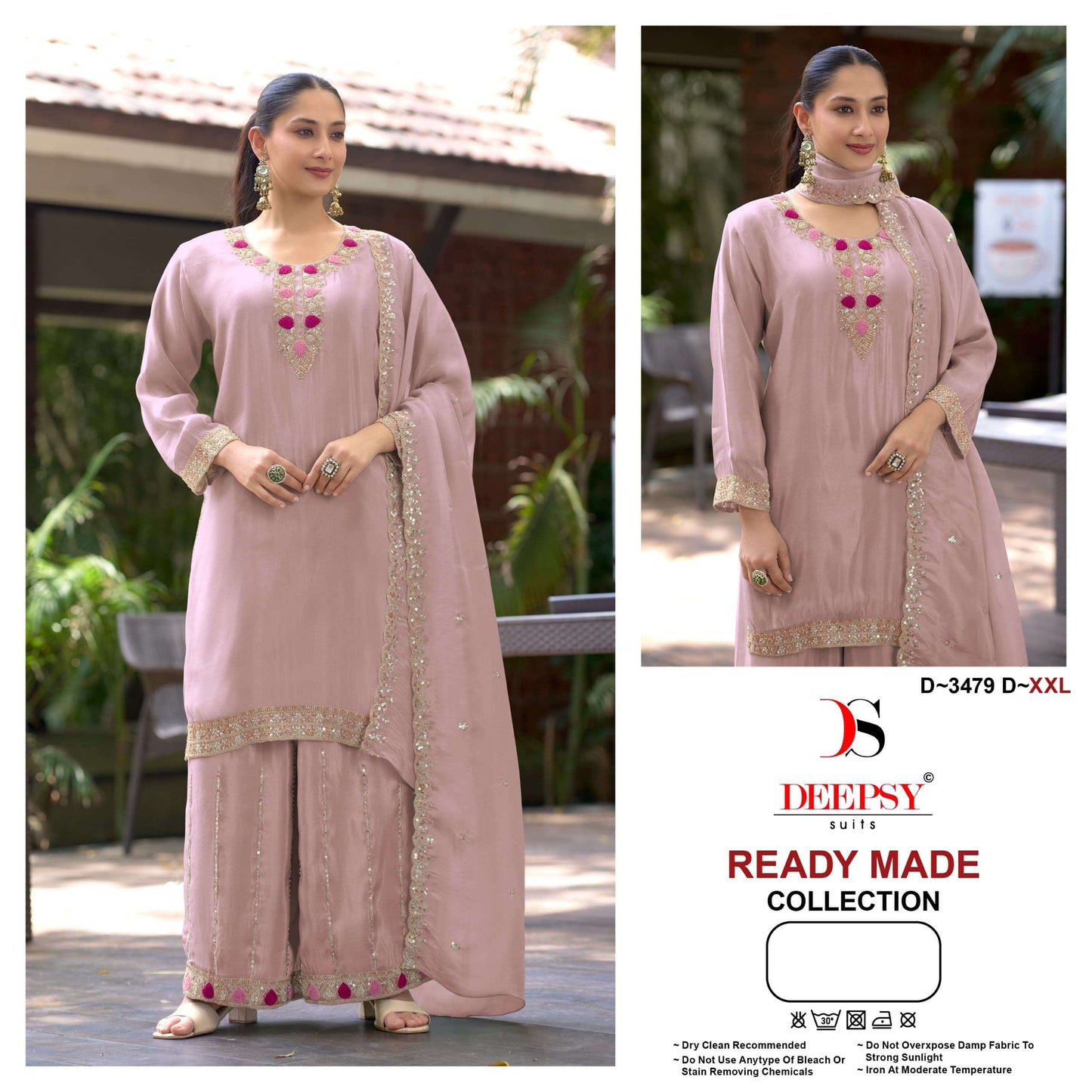 Deepsy Suit D-3473 A to D Series Viscose Tissue Silk Embroidered Pakistani Suit Set