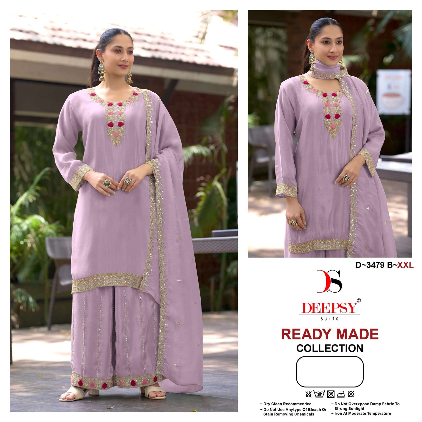 Deepsy Suit D-3473 A to D Series Viscose Tissue Silk Embroidered Pakistani Suit Set