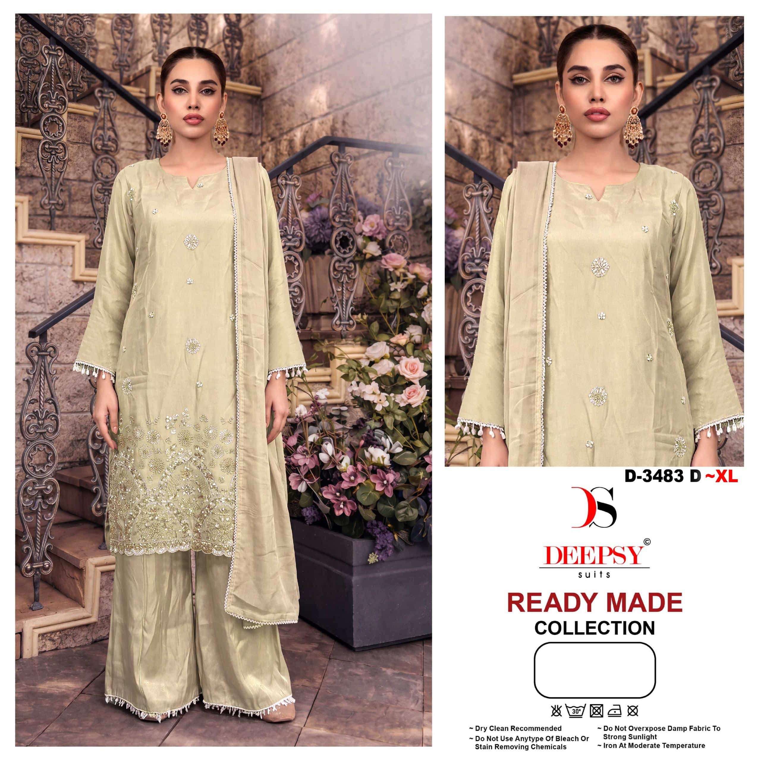 Deepsy Suit D-3483 Viscose Silk Pakistani Suit Set