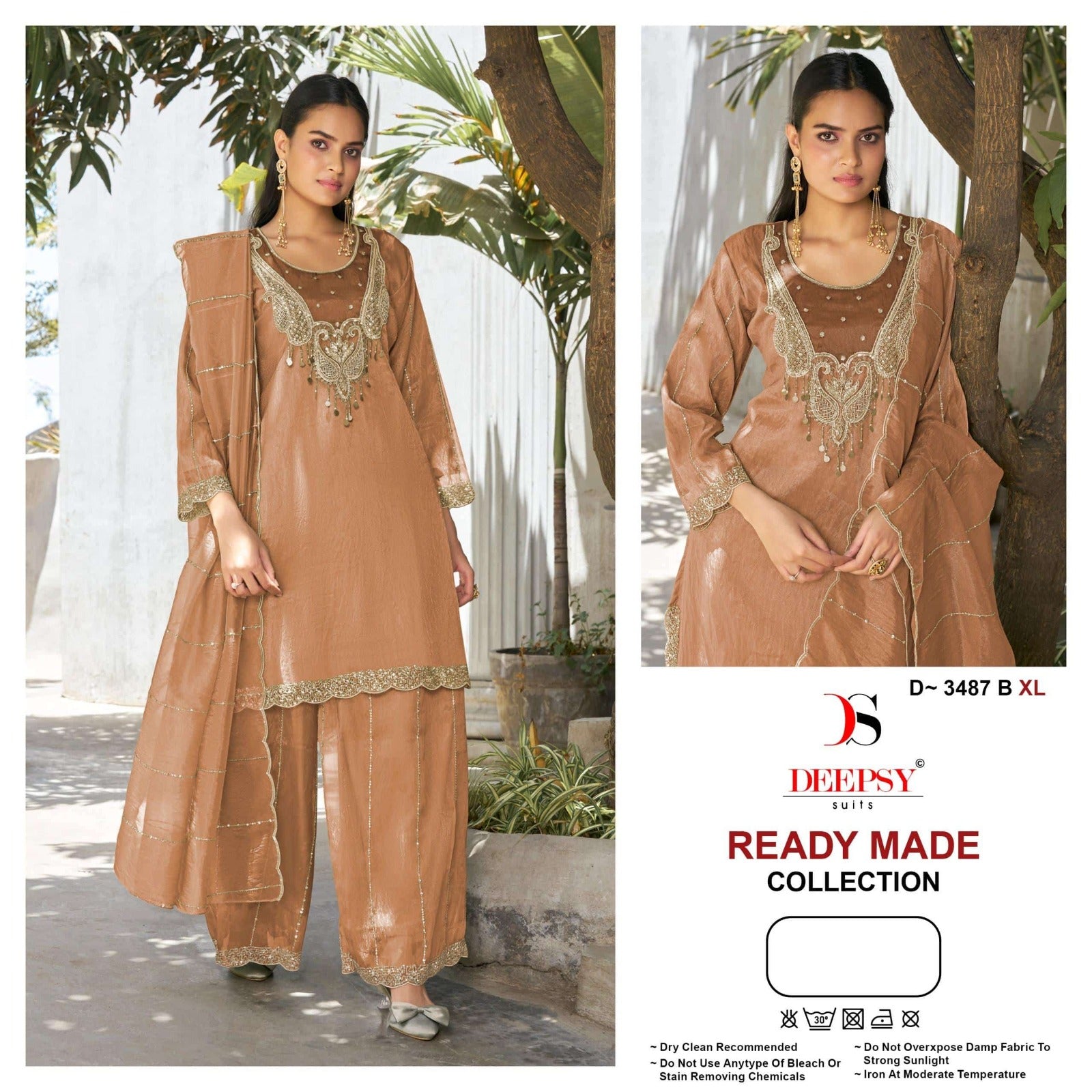Deepsy Suit D-3487 Salsa Silk Embroidery Pakistani Suit Set