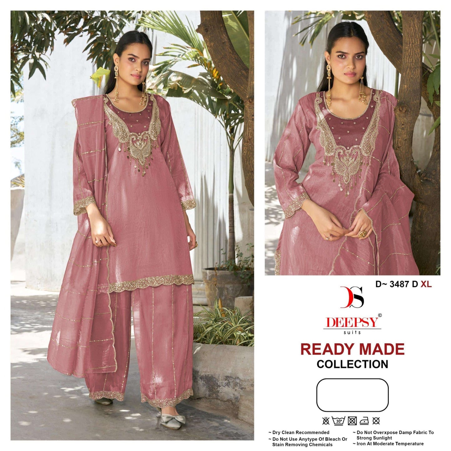 Deepsy Suit D-3487 Salsa Silk Embroidery Pakistani Suit Set