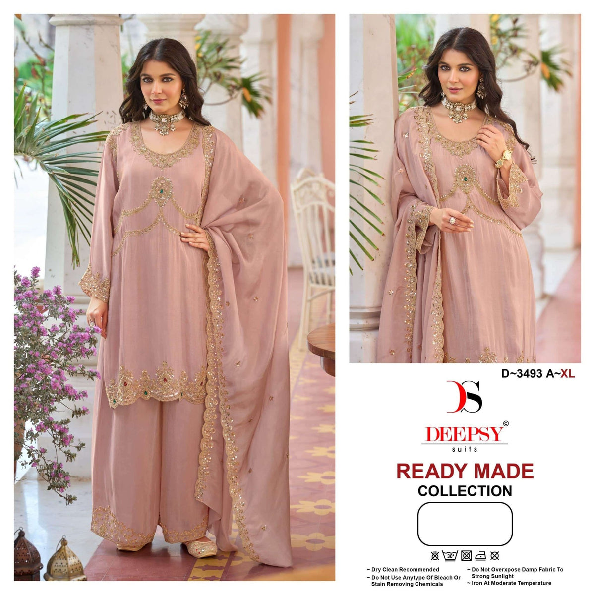 Deepsy Suit D-3493 Viscose Tissue Stitched Pakistani Suit Set - Amrah Wholesale
