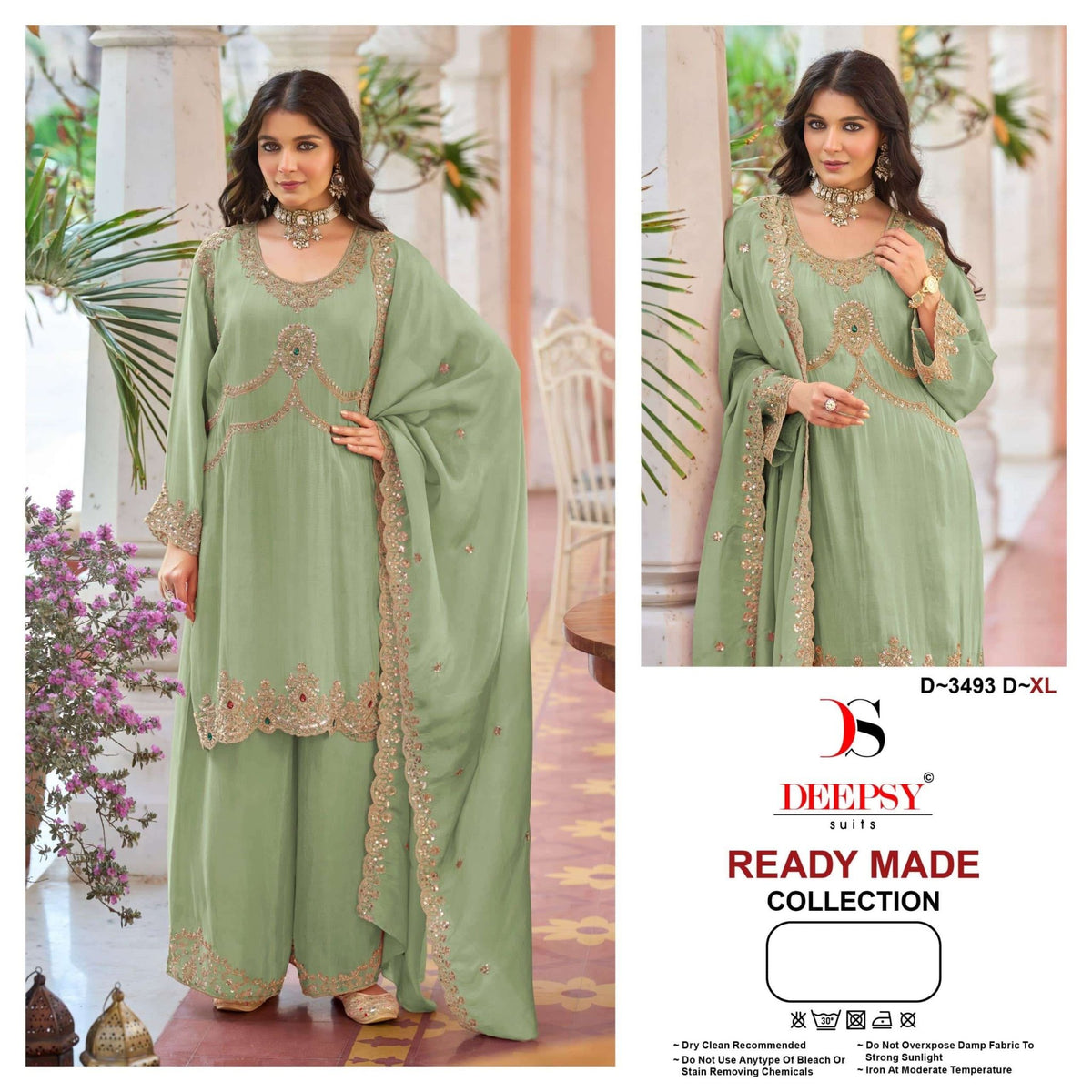 Deepsy Suit D-3493 Viscose Tissue Stitched Pakistani Suit Set - Amrah Wholesale