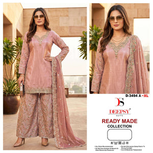 Deepsy Suit D-3494 Viscose Silk Embroidery Pakistani Suit Set