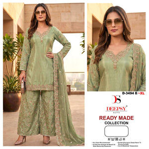 Deepsy Suit D-3494 Viscose Silk Embroidery Pakistani Suit Set