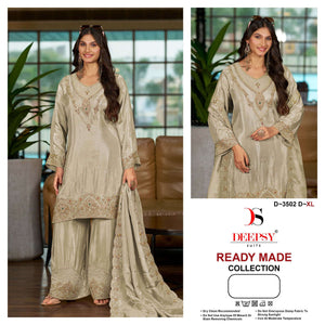 Deepsy Suit D-3502 A to D Series Viscose Silk Embroidered Sharara Suit Set