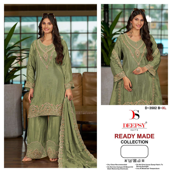 Deepsy Suit D-3502 A to D Series Viscose Silk Embroidered Sharara Suit Set