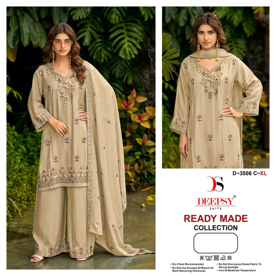 Deepsy Suit D-3506 Viscose Tissue Embroidery Pakistani Suit Set
