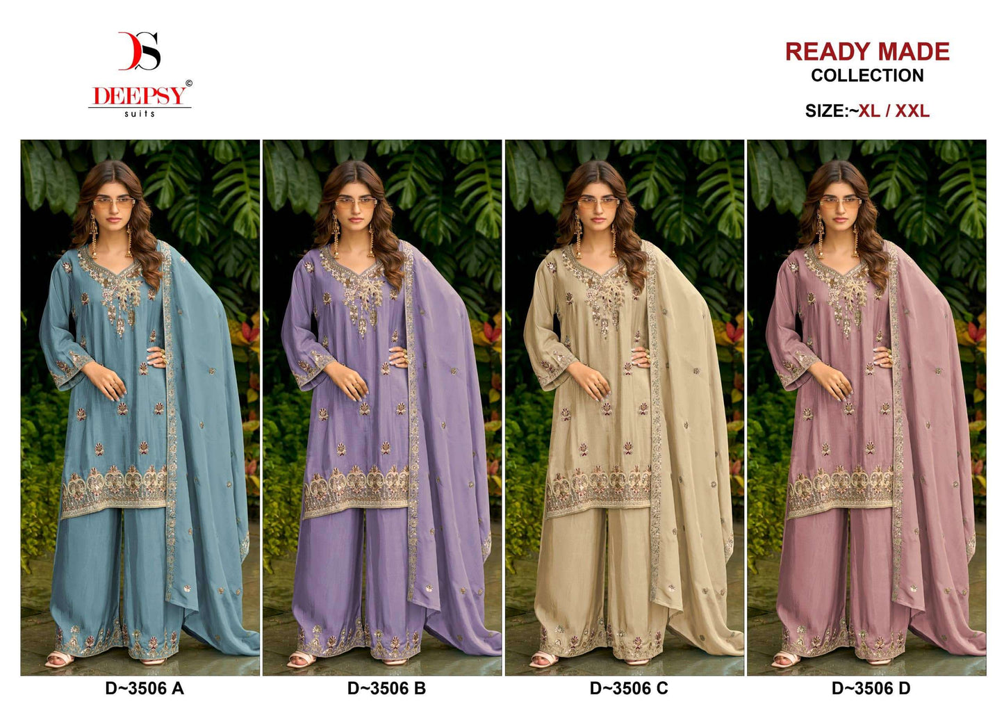 Deepsy Suit D-3506 Viscose Tissue Embroidery Pakistani Suit Set