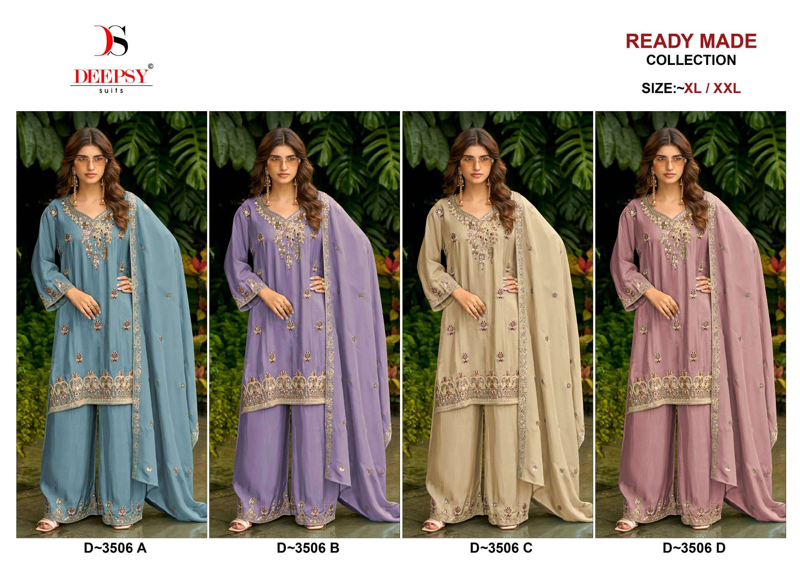 Deepsy Suit D-3506 Viscose Tissue Embroidery Pakistani Suit Set