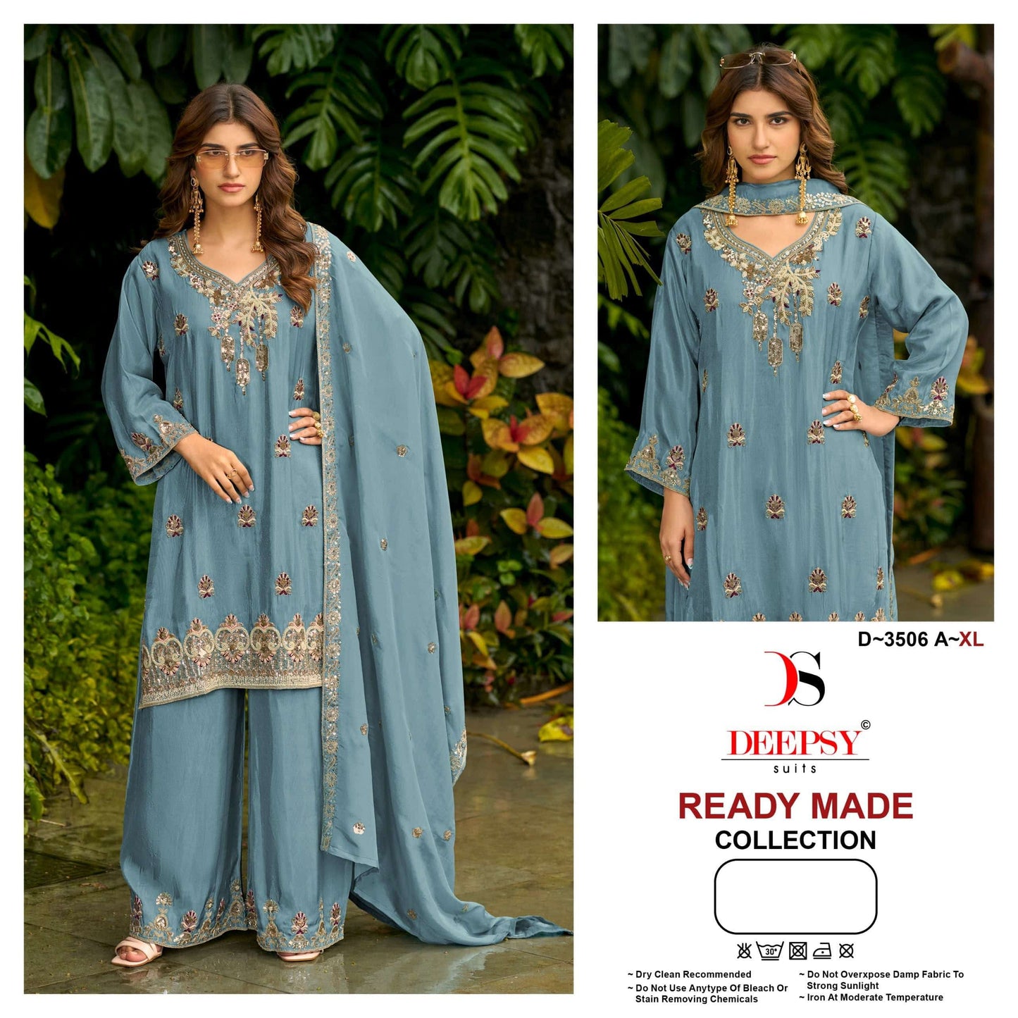 Deepsy Suit D-3506 Viscose Tissue Embroidery Pakistani Suit Set