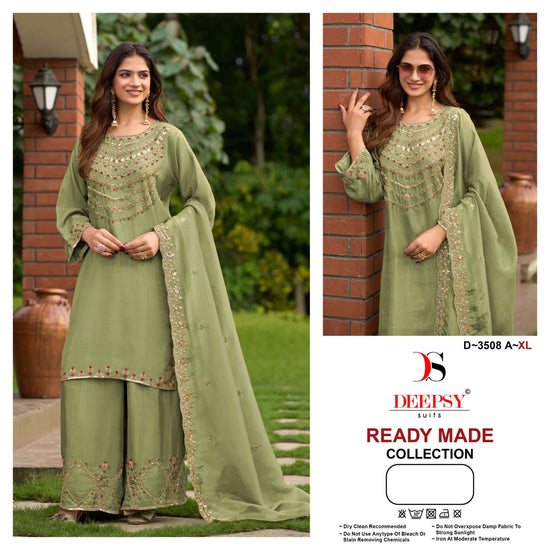 DEEPSY SUIT D-3508 A TO D Series Viscose Tissue Silk Embroidered Salwar Suit Set