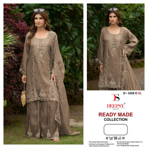 DEEPSY SUIT D-3509 Satin Embroidery Stitched Suit Set