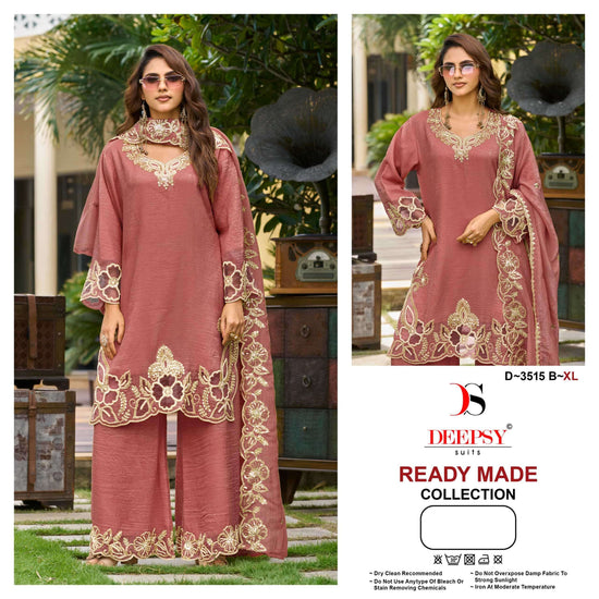 DEEPSY SUIT D-3515 Crush Silk Embroidered Stitched Sharara Dresses