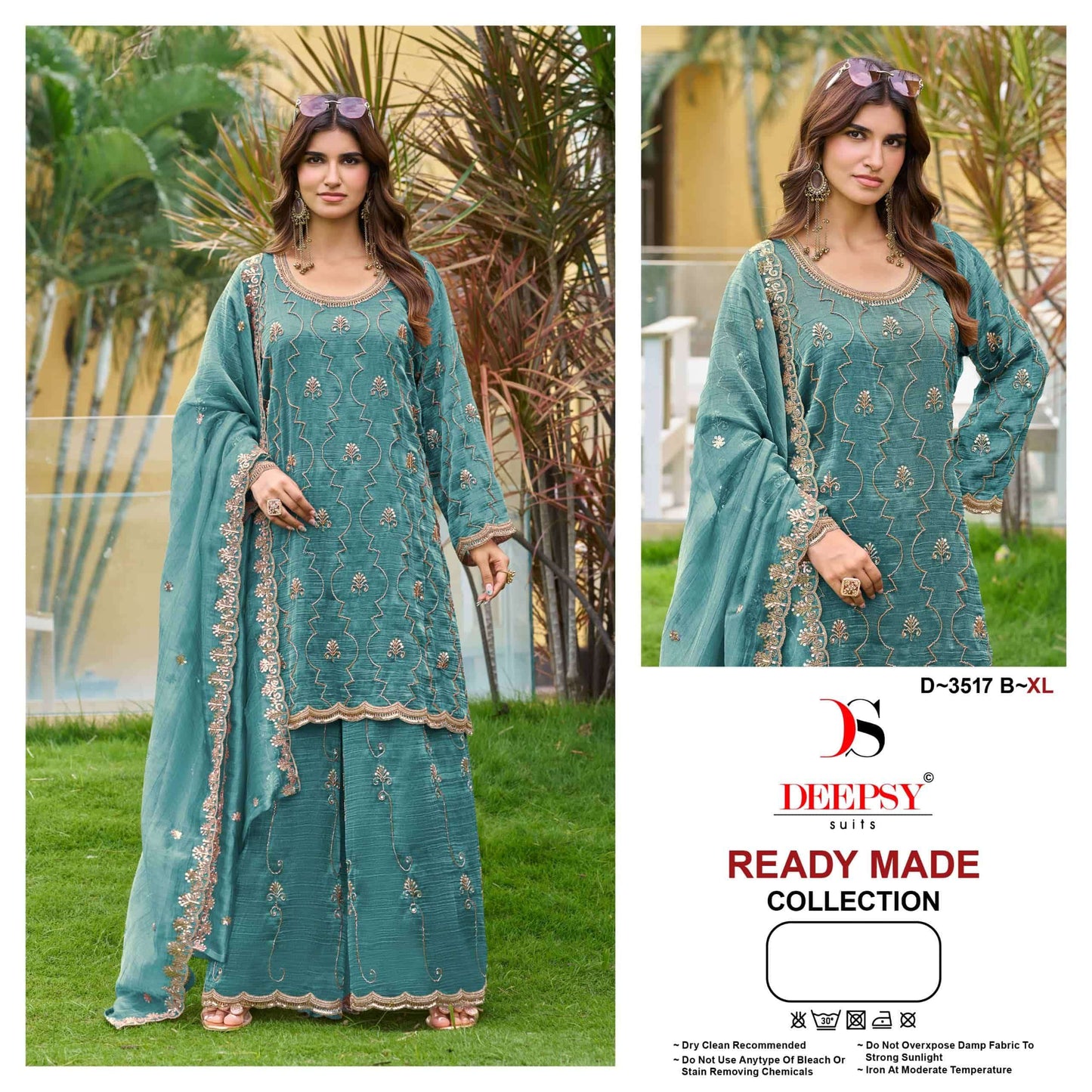 DEEPSY SUIT D-3517 Salsa Silk Embroidered Pakistani Suit Set