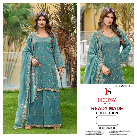 DEEPSY SUIT D-3517 Salsa Silk Embroidered Pakistani Suit Set