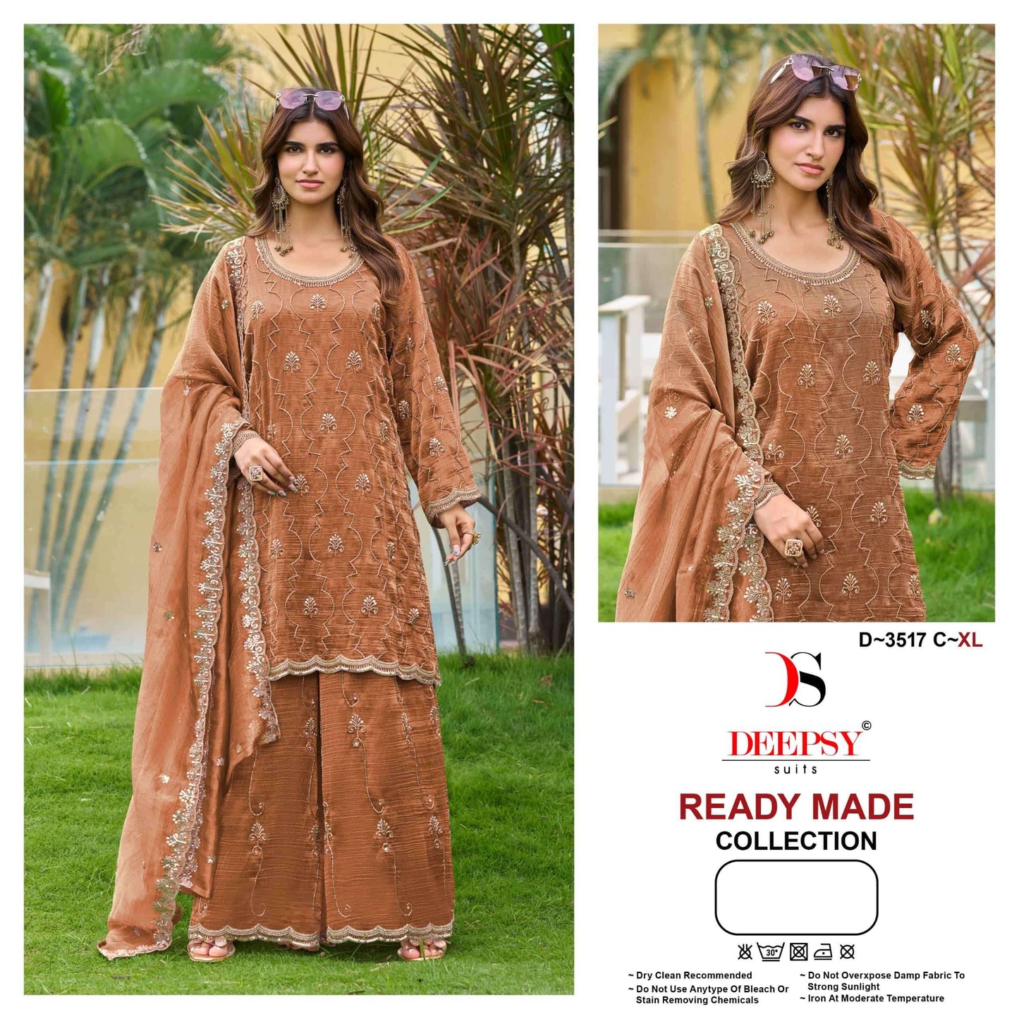 DEEPSY SUIT D-3517 Salsa Silk Embroidered Pakistani Suit Set